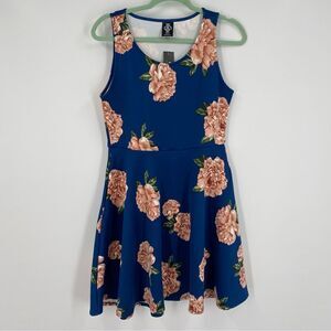 Agnes & Dora Women’s Scoop Neck Sleeveless Floral Fit and Flare Mini Dress M